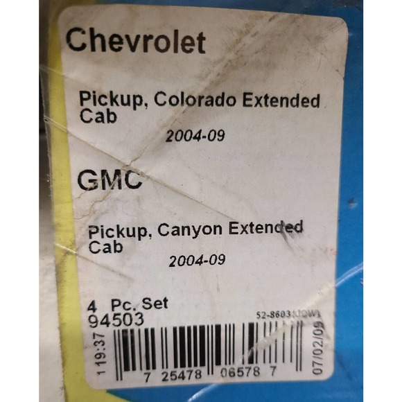 AVS 94503 Ventvisor Deflector 4 pc. Fits 04-09 Canyon Colorado Extended Cab - Picture 2 of 2